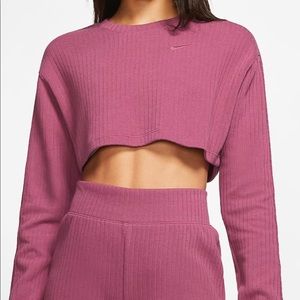 nike ribbed long sleeve top